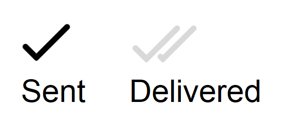 Message Status as sent and delivered