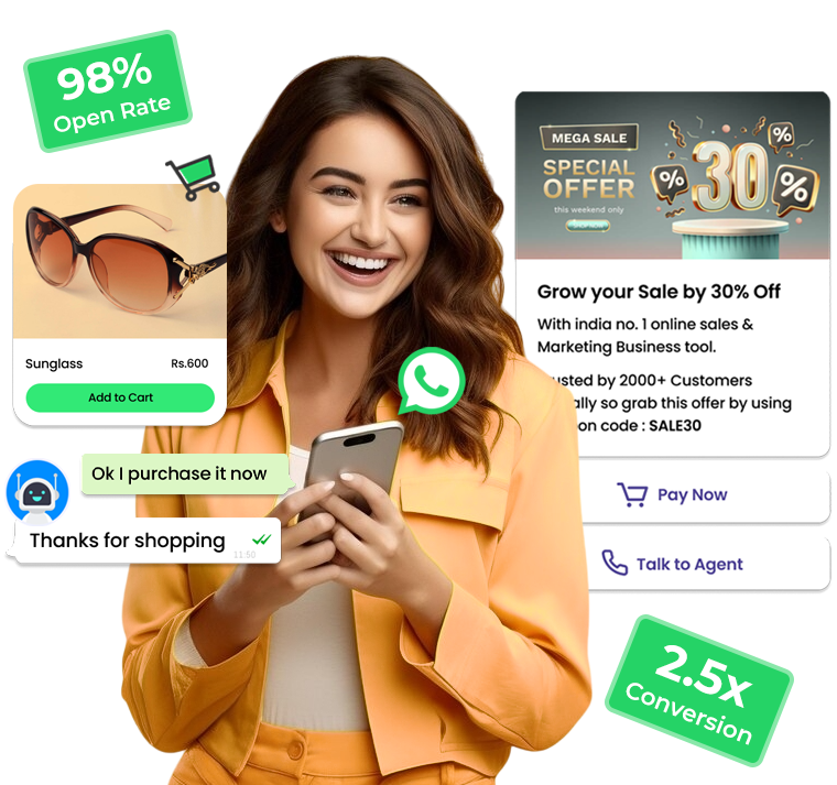 WhatsApp Business API supports rich multimedia messaging