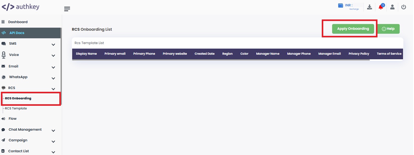 RCS Onboarding by Authkey