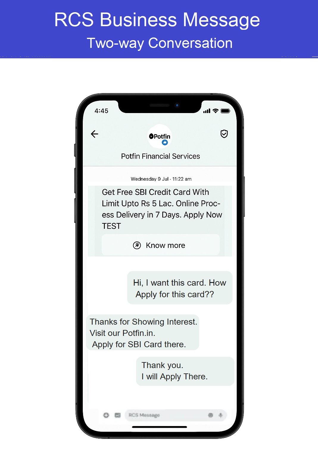 RCS Message- Conversation type