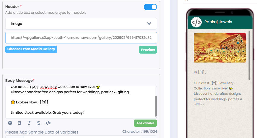 Image shows the Create WhatsApp & Get Template Approved in the Authkey dashboard.